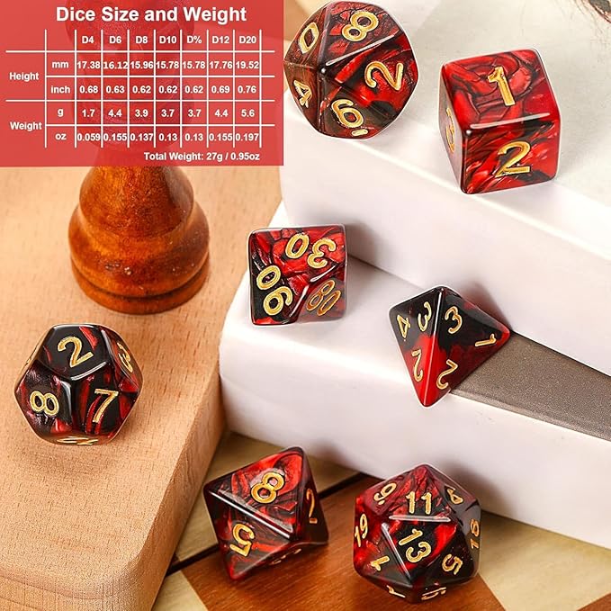 Yilloog 350 Pcs Compatible with DND Dice Sets Bulk Polyhedral Dice with Drawstring Bag Dice Multi Role Playing Table Game D4 D6 D8 D10 D% D12 D20 Compatible with Dungeons and Dragons (Classic Style)