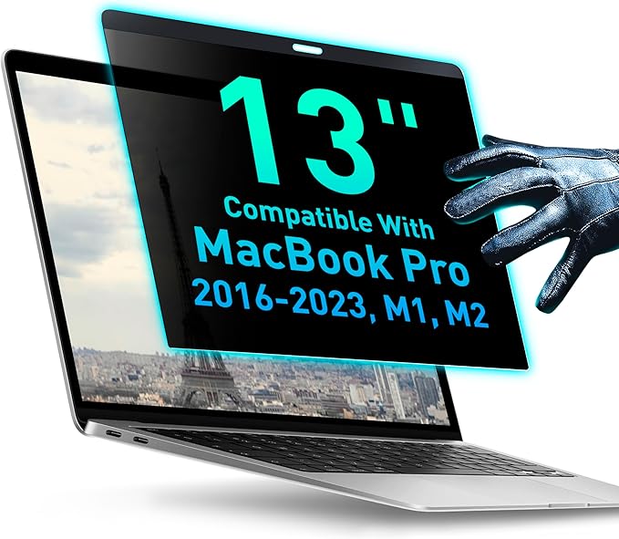 Magnetic Privacy Screen Compatible with MacBook Air 13" 2016, 2017, 2018, 2019, 2020, 2021, 2022, 2023, M1, M2 Anti-Blue Light Laptop Screen Protector Filter Blue Light Blocking Filter