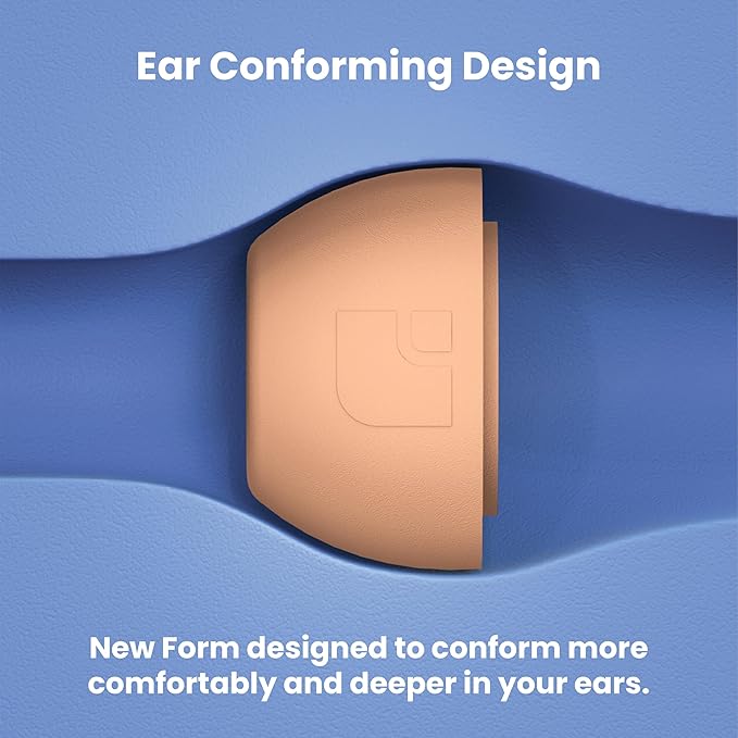 Foam Masters Ultra-Premium Memory Foam Ear Tips for AirPods Pro 1st & 2nd Gen | 3 Pairs | Black Magic Ver 6.0 | Secure | Comfort | Better Noise Cancel | Replacement Buds – Peach, Large