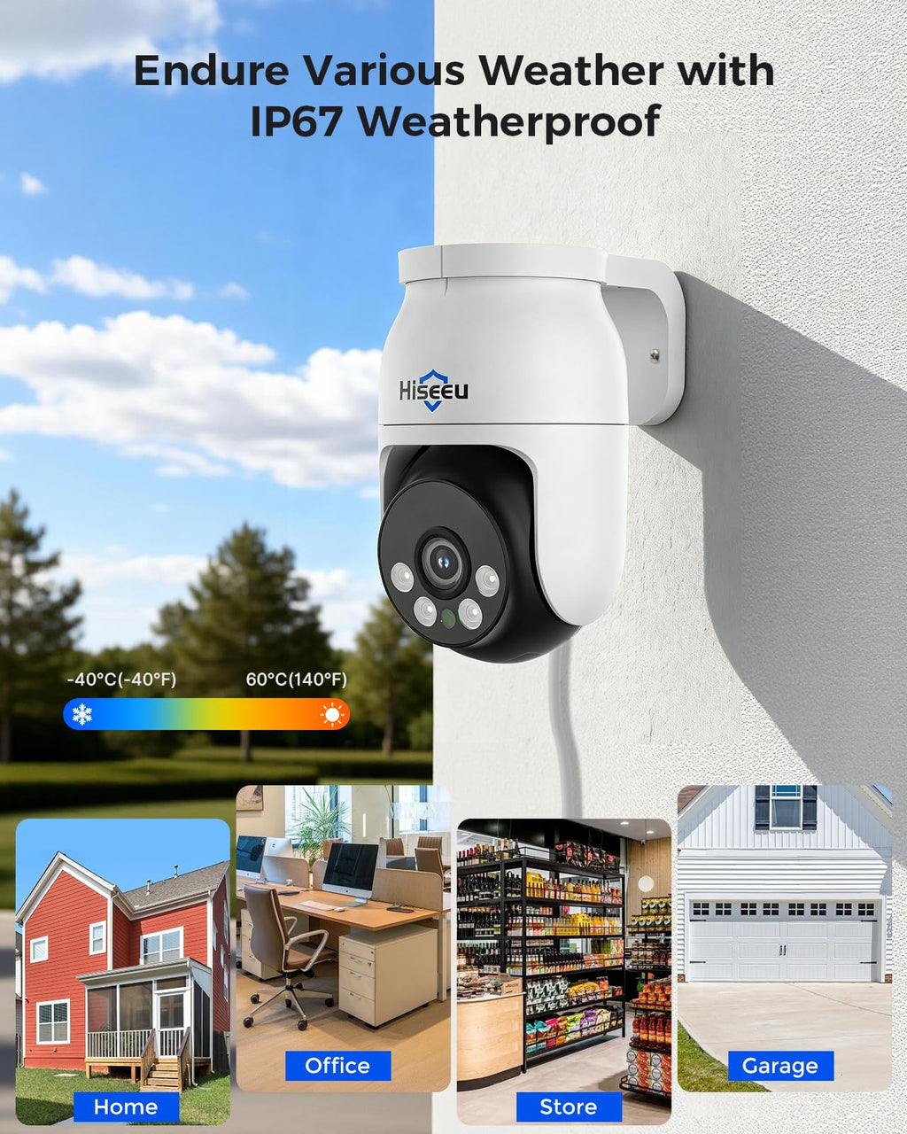 Hiseeu 3K Outdoor Wired Security Camera System with 8CH 5MP DVR,8 x 5MP PTZ CCTV Cameras,360°Coverage,Smart Dual Light & Audio,Person/Vehicle Detection,3TB HDD,100ft Night Vision,24/7 Recording