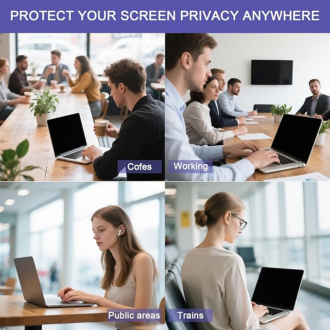 360° Privacy Screen Protector for MacBook Pro 16 Inch (2021-2024, M1, M2, M3, M4, Pro, Max), Privacy Screen Filter for MacBook Pro 16 Inch Anti-Spy/Anti Fingerprint/Anti Blue Light/Anti Glare