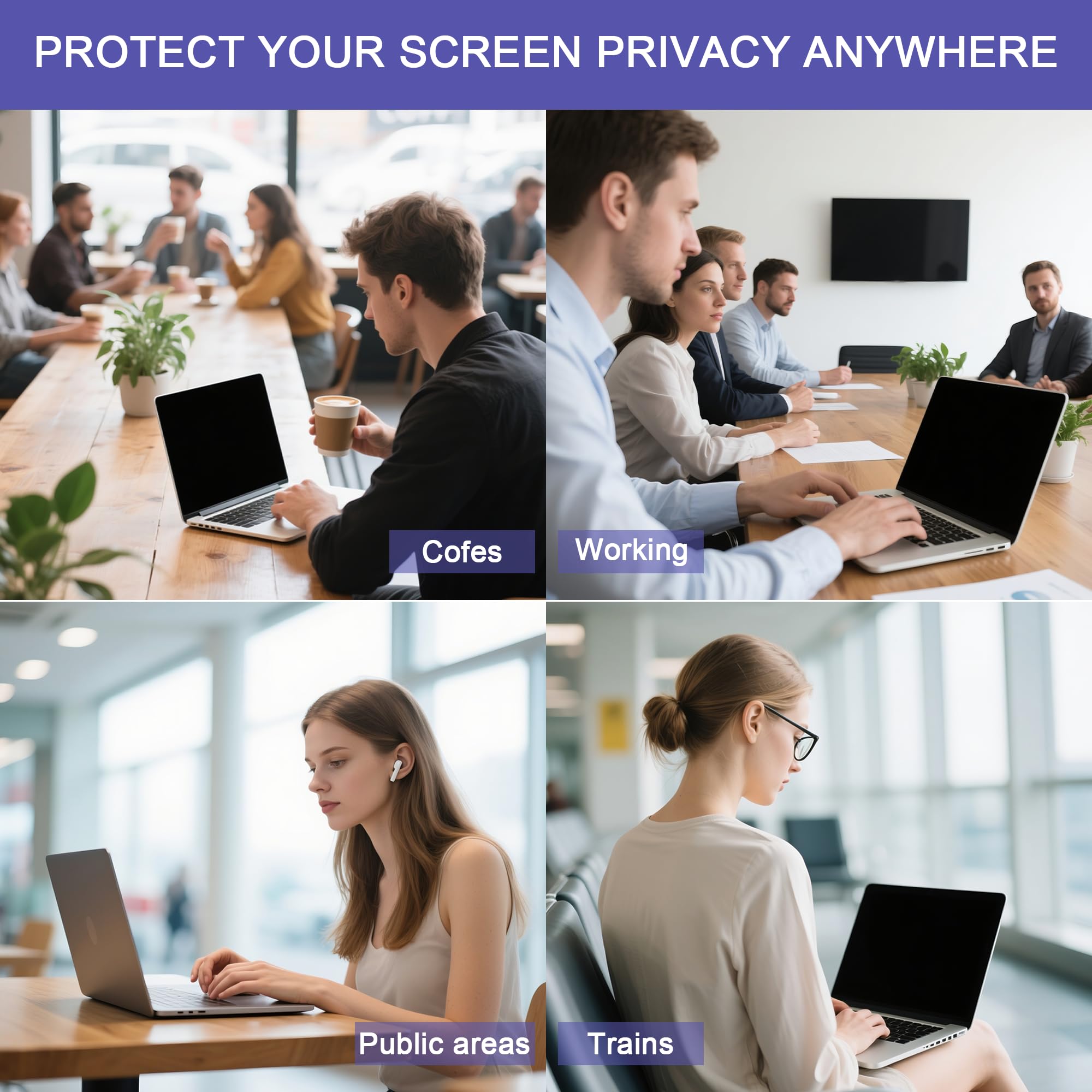 Halloive 360° Privacy Screen Protector for MacBook Pro 16 Inch (2021-2026)