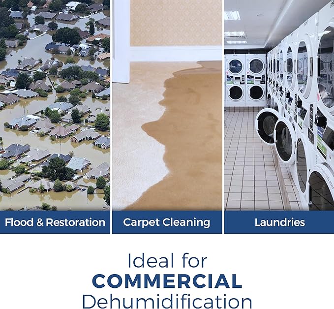 ALORAIR Commercial Dehumidifier 113 Pint, with drain Hose for Crawl Spaces, Basements, Industry Water Damage Unit, Compact, Portable, Auto Defrost, Memory Starting, 5 Years Warranty, Sentinel HD55