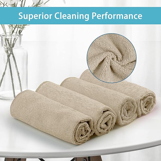 HOMEXCEL 50PK Microfiber Cleaning Cloth, Cleaning Rag for Home, 11.5x11.5in