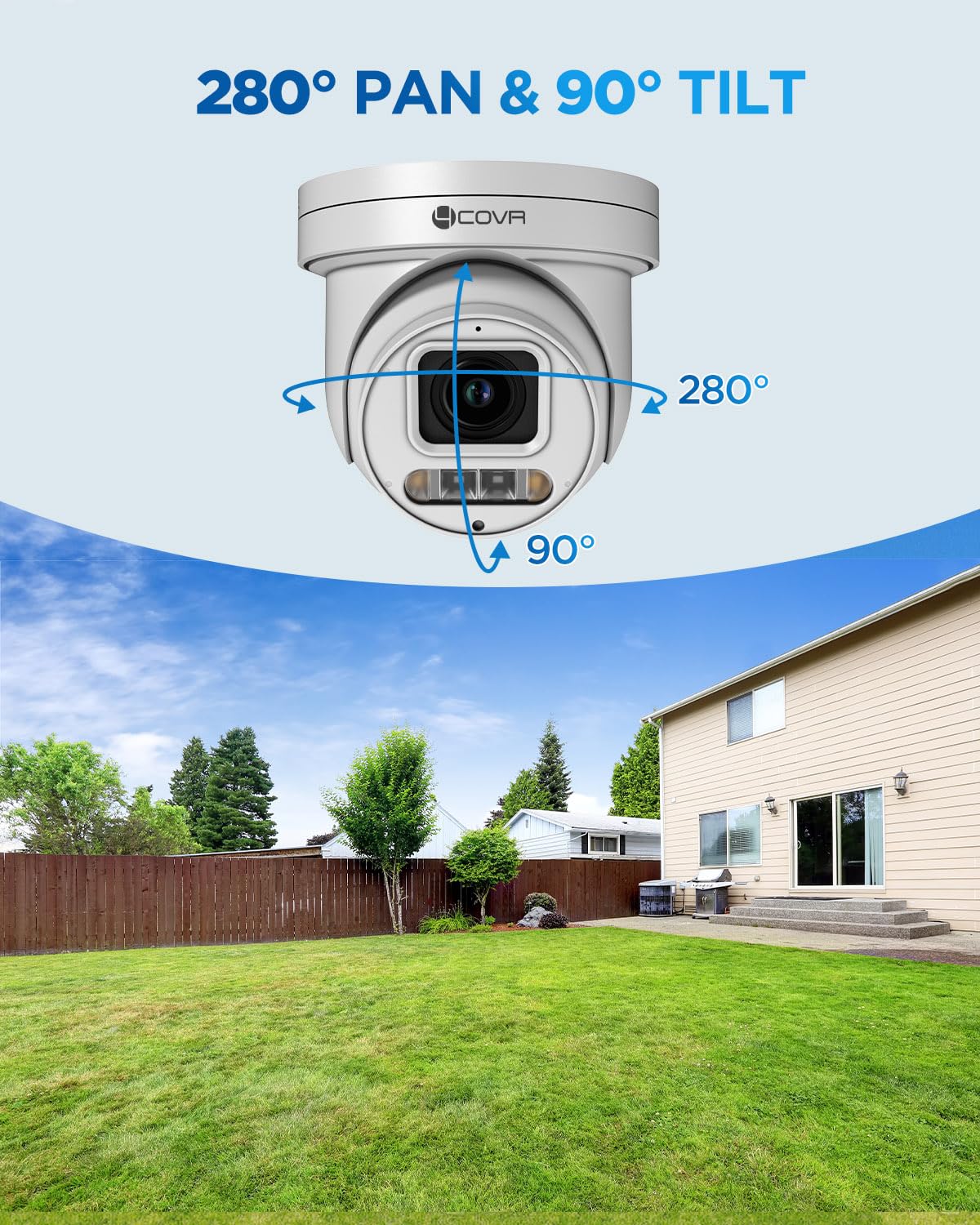 4COVR PoE PTZ Security Camera System 8 Channel with 2TB HDD, LY5XCP5M0808