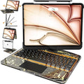Intermerge for iPad 9th 10.2 inch Keyboard Case, 360° Transparent Multi-Touch Trackpad, 7-Color Backlit Keyboard, Pencil Holder, Type-C, Power Indicator for 9th/ 8th/ 7th - Shadow Pulse