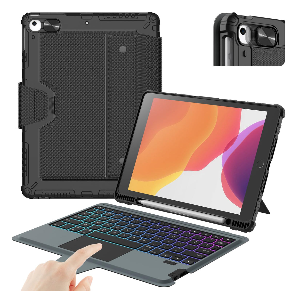 Nillkin Rugged Detachable Keyboard Case for iPad Air 13" & Pro 12.9", Black