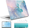May Chen for MacBook Air 13.6 inch Case A3240 M4 A3113 M3 A2681 M2 with Retina Dispaly, 2025 2024 2023 2022 Release, Plastic Hard Shell Case with Screen Protector & Keyboard Cover, Gentle Marble