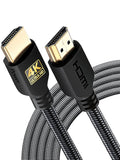 PowerBear 4K HDMI Cable 15 ft | High Speed Hdmi Cables, Braided Nylon & Gold Connectors, 4K @ 60Hz, Ultra HD, 2K, 1080P, ARC & CL3 Rated | for Laptop, Monitor, PS5, PS4, Xbox One, Fire TV, & More