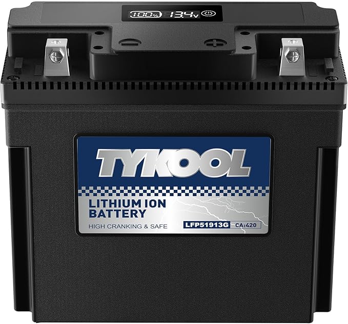 51913/51814 LiFePO4 Lithium Motorcycle Battery, 420CCA,Digital Readout, Fits for BMW motorcycle,R1200RT, K1200LT, R80GS; Champion Generator, Dual Fuel Generator, Lawn Mower Battery