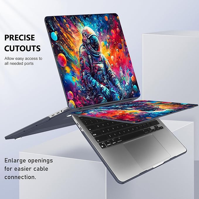 for MacBook Pro 16 inch Case 2019 2020 Release Model A2141, Plastic Hard Shell Cover with Keyboard Cover & Screen Protector for MacBook Pro 16 inch with Touch Bar & Touch ID - Astronaut