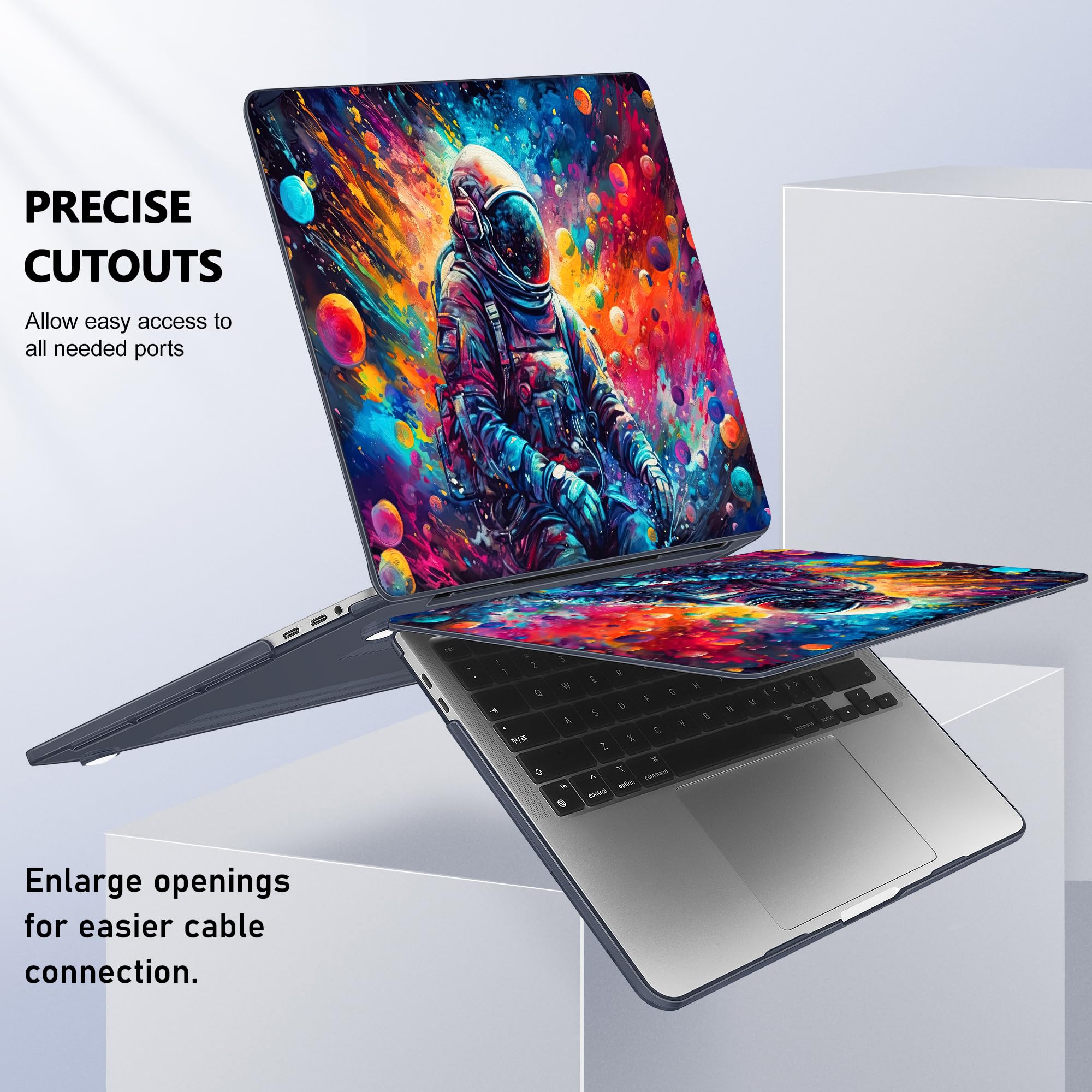 Lepeoac for MacBook Pro 16 inch Case 2019 2020 Release Model A2141, Plastic Hard Shell Cover with Keyboard Cover & Screen Protector for MacBook Pro 16 inch with Touch Bar & Touch ID - Astronaut