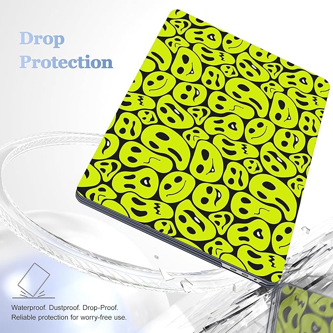 for MacBook Pro 16 inch Case 2019 2020 Release Model A2141, Plastic Hard Shell Cover with Keyboard Cover for MacBook Pro 16 inch with Touch Bar & Touch ID, Distorted Emoticon