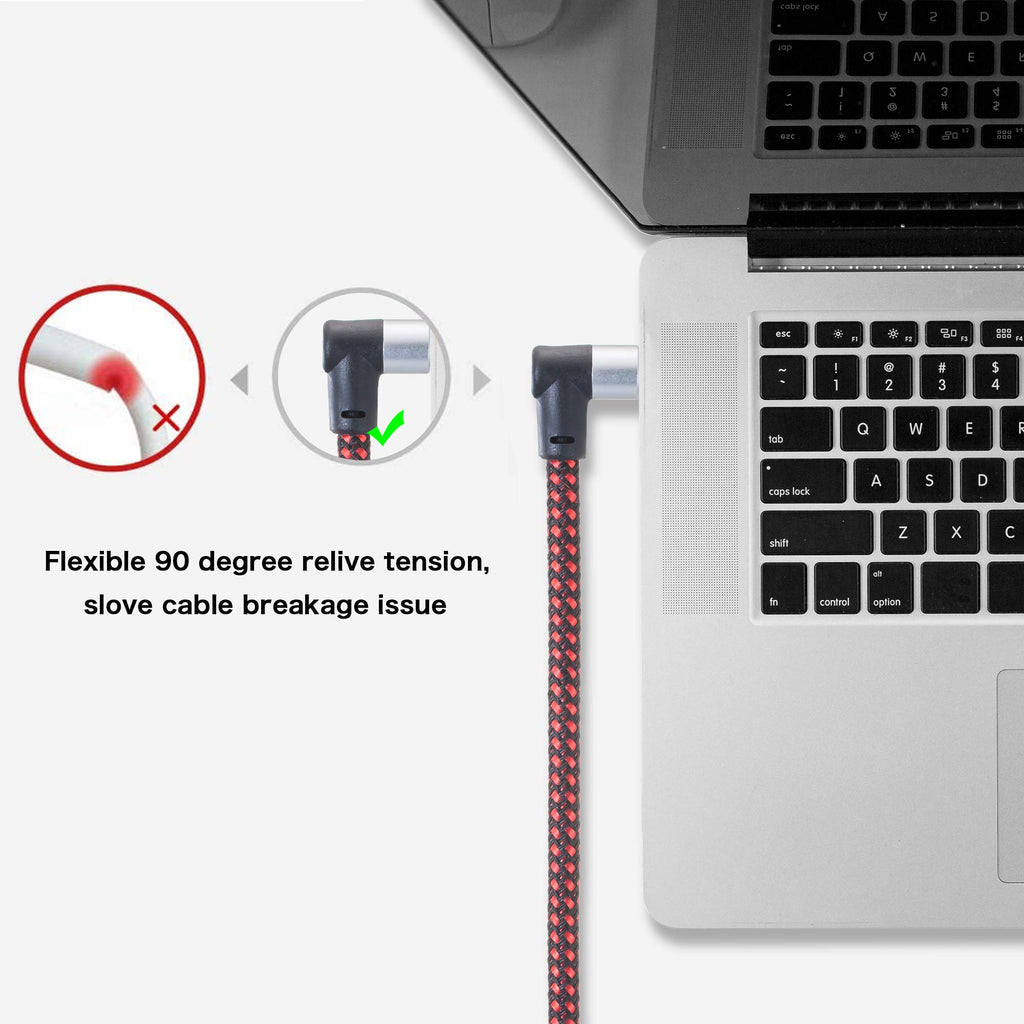 Male to Male Audio Cable 1Ft,90 Degree TRRS 3.5mm 4 Pole Nylon Braided Stereo Aux Cable/Auxiliary Cable/Aux Cord for Headphones, PS4,Phone, Tablets, Headset, PC, Laptop and More (1Ft)
