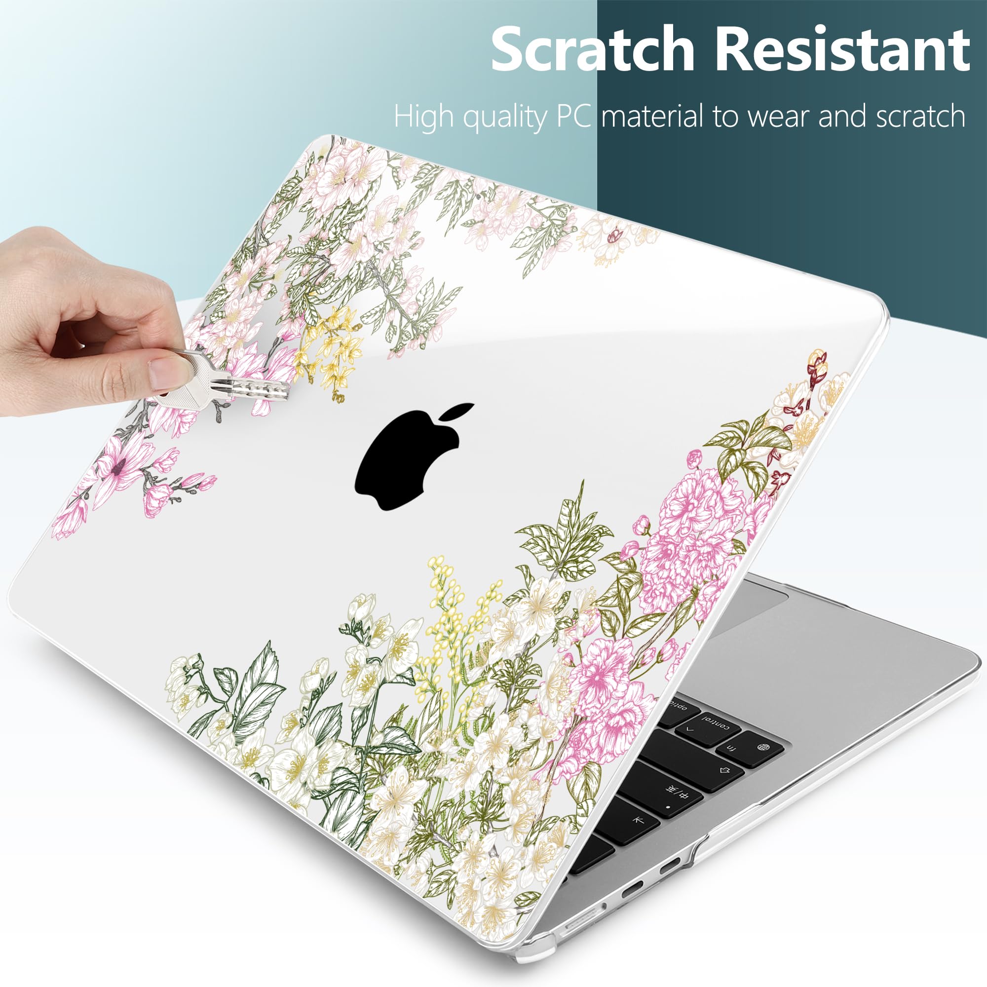 TWOLSKOO Compatible with MacBook Air 13 inch Case M5 2026 M4 2025 M3 M2 2024-2022 A3449 A3240 A3113 A2681, Plastic Hard Shell & Keyboard Cover for MacBook Air 13.6 inch Case, Mobilnoe