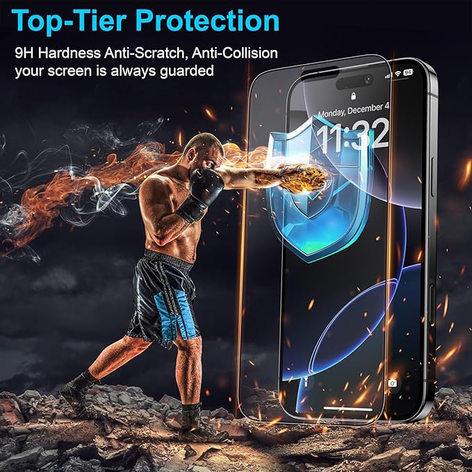 Mothca 2 Pack Matte Glass Screen Protector for iPhone 16 Pro Max 6.9-inch [Auto Fit Box Dust-Free] Edge to Edge Full Coverage Anti-Glare & Anti-Fingerprint Tempered Glass, Bubble Free, Smooth as Silk