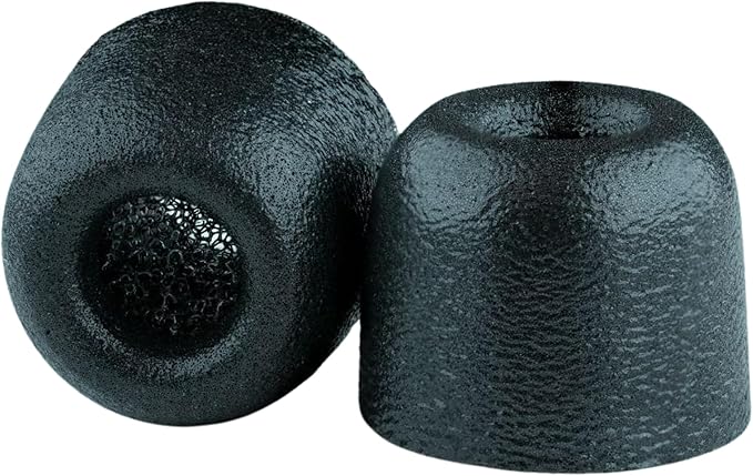 Comply 100 Core Series | Memory Foam Replacement IEM Ear Tips for Etymotic, Westone, Klipsch & More | Superior Noise Isolation, Ultimate Comfort, Secure Fit | TechDefender, Black, Small (3 Pairs)