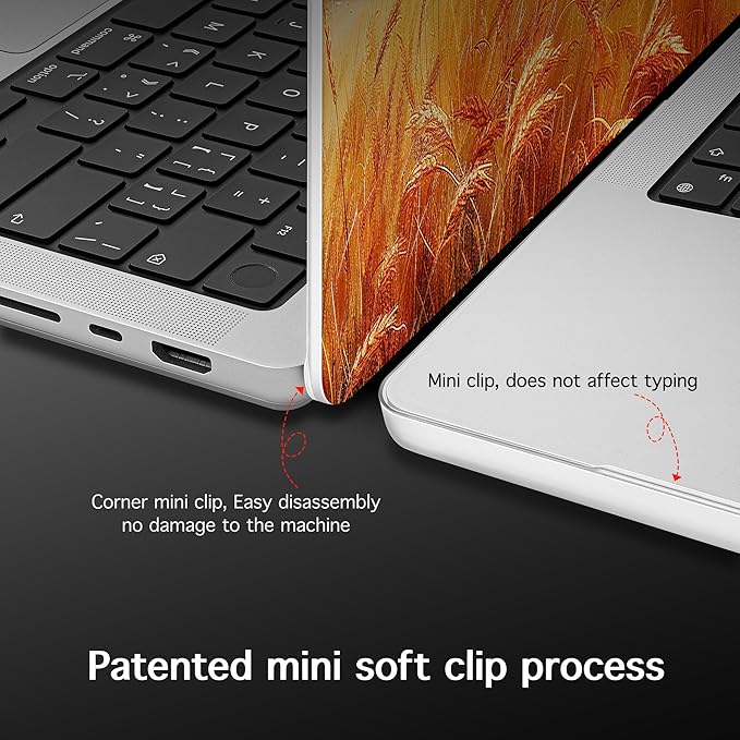 for MacBook Pro 16 inch Case 2021 2022 2023 2024 Release A3186 A3403 M4 A2991 M3 A2780 M2 A2485 M1 Pro/Max, Hard Shell Case with Screen Protector & Keyboard Cover, Wheat Field