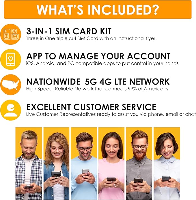 SpeedTalk Mobile $5 Prepaid SIM Card – Top Value Plan for Smartphones & Cellphones | 100 Minutes, 100 Texts, 100MB Data | 5G/4G LTE | Triple-Cut (Mini, Micro, Nano) | No Contract – 30-Day Service