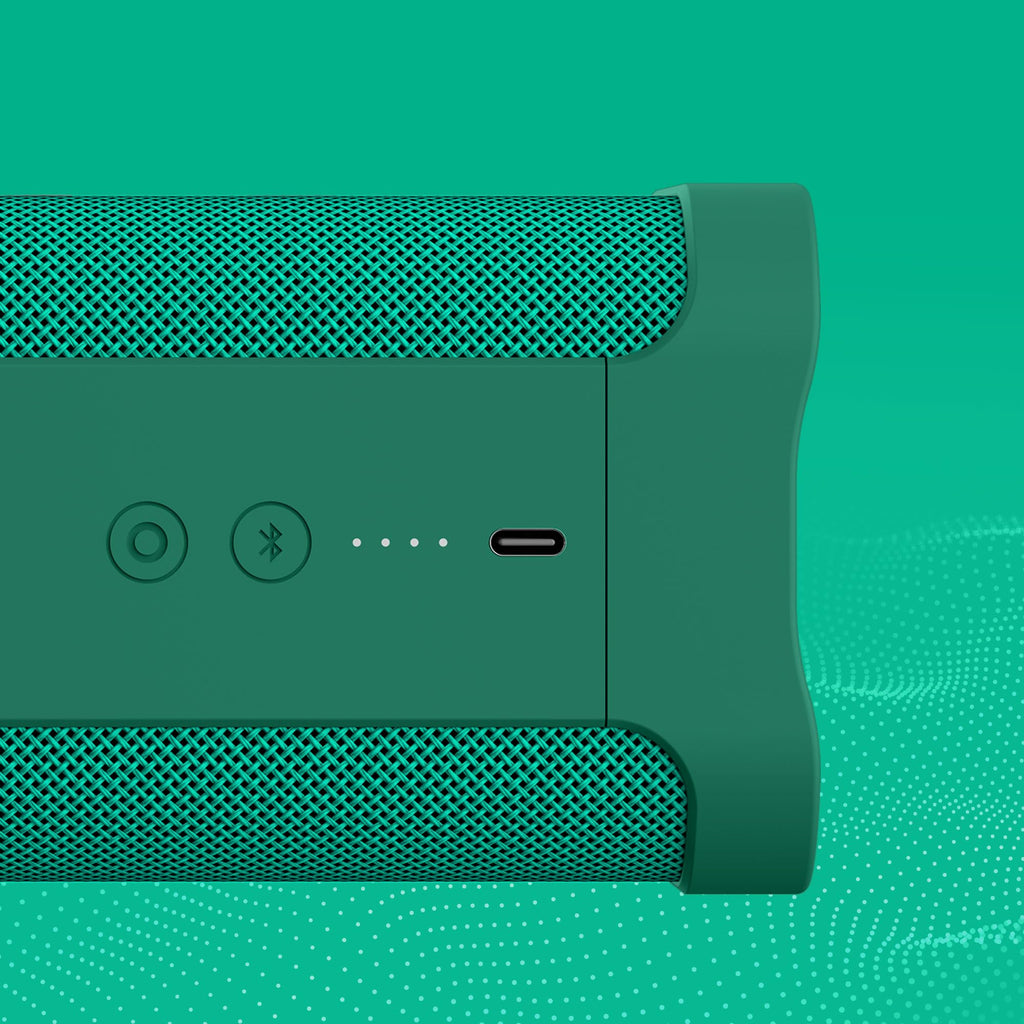 Lifeworks Skullcandy Terrain XL Wireless Bluetooth Speaker - IPX7 Waterproof Portable Speaker, 18 Hour Battery, Nylon Wrist Wrap, True Wireless Stereo (Green)