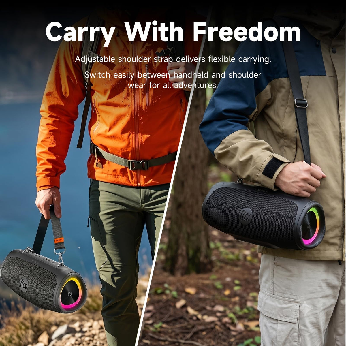 TAZATA Bluetooth Speaker Wireless, 90W Peak Loud Boombox Outdoor Speakers