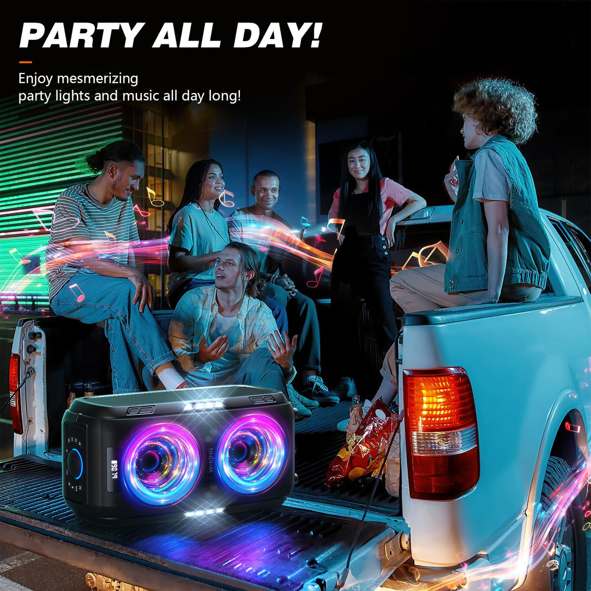 W-KING 270W Max Party Portable Bluetooth Speaker Loudest Large Big Boom Box