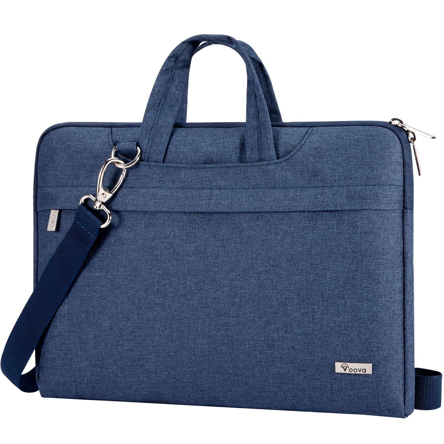 Voova Laptop Bag 17 17.3 Inch Waterproof Laptop Sleeve Case with Shoulder Straps & Handle, Computer Case Cover Slim Briefcase Compatible with 17-18” Hp Dell Asus Acer, Blue