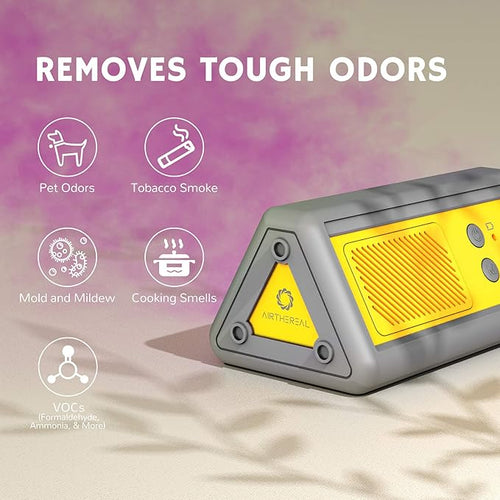 Airthereal PA1K-GO Portable Ozone Generator, 1000mg/h, Yellow