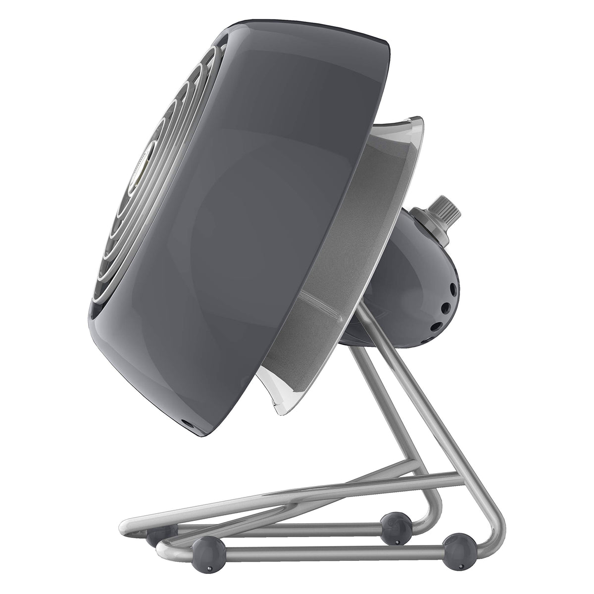 Vornado VFAN™ Mini Modern Personal Desk Fan with 2-Speed Control, Adjustable Tilt, Quiet Metal Air Circulator for Office, Bedroom, Dorm, Compact Desktop Cooling Device, Storm Gray