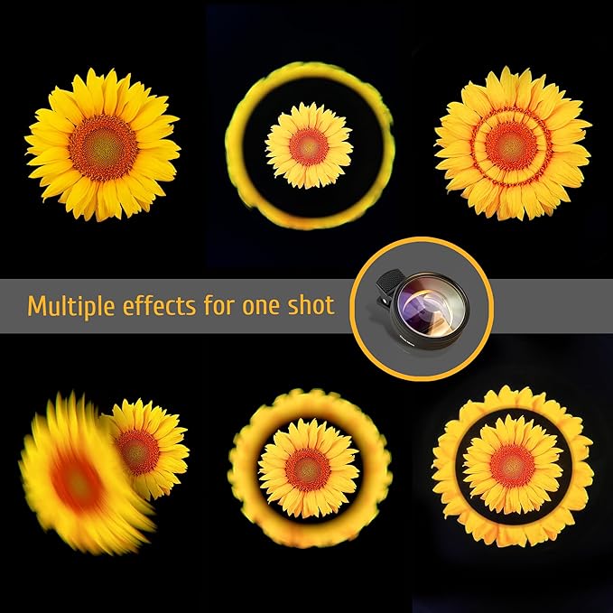 Prism Lens for iPhone & Android - Swirl Twist Blur Effect Filter, Tunnel Vision Lens, K9 Optical Glass, Durable Metal Frame - Portable Creative Tool for Cinematic Photos & Videos