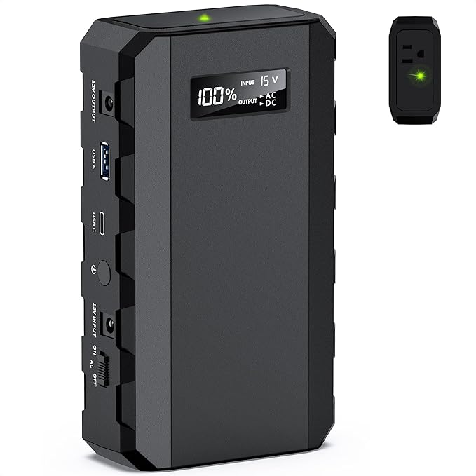 Apowking Power Bank with AC Outlet,65W Portable Laptop Battery Bank Fast Charging,88.8Wh/24000mah Power Station for Outdoor Camping PowerBank Travel Home Power Backup