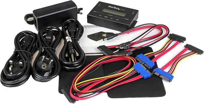 StarTech.com 1:1 Standalone Hard Drive Duplicator with Disk Image Manager For Backup and Restore, Store Several Disk Images on one 2.5/3.5" SATA Drive, HDD/SSD Cloner, No PC Required, TAA