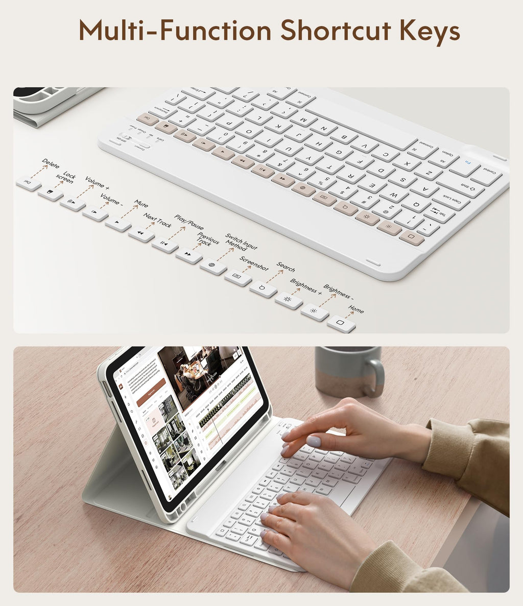 CHESONA Compatible for iPad 11th(A16)/10th Generation Case with Keyboard