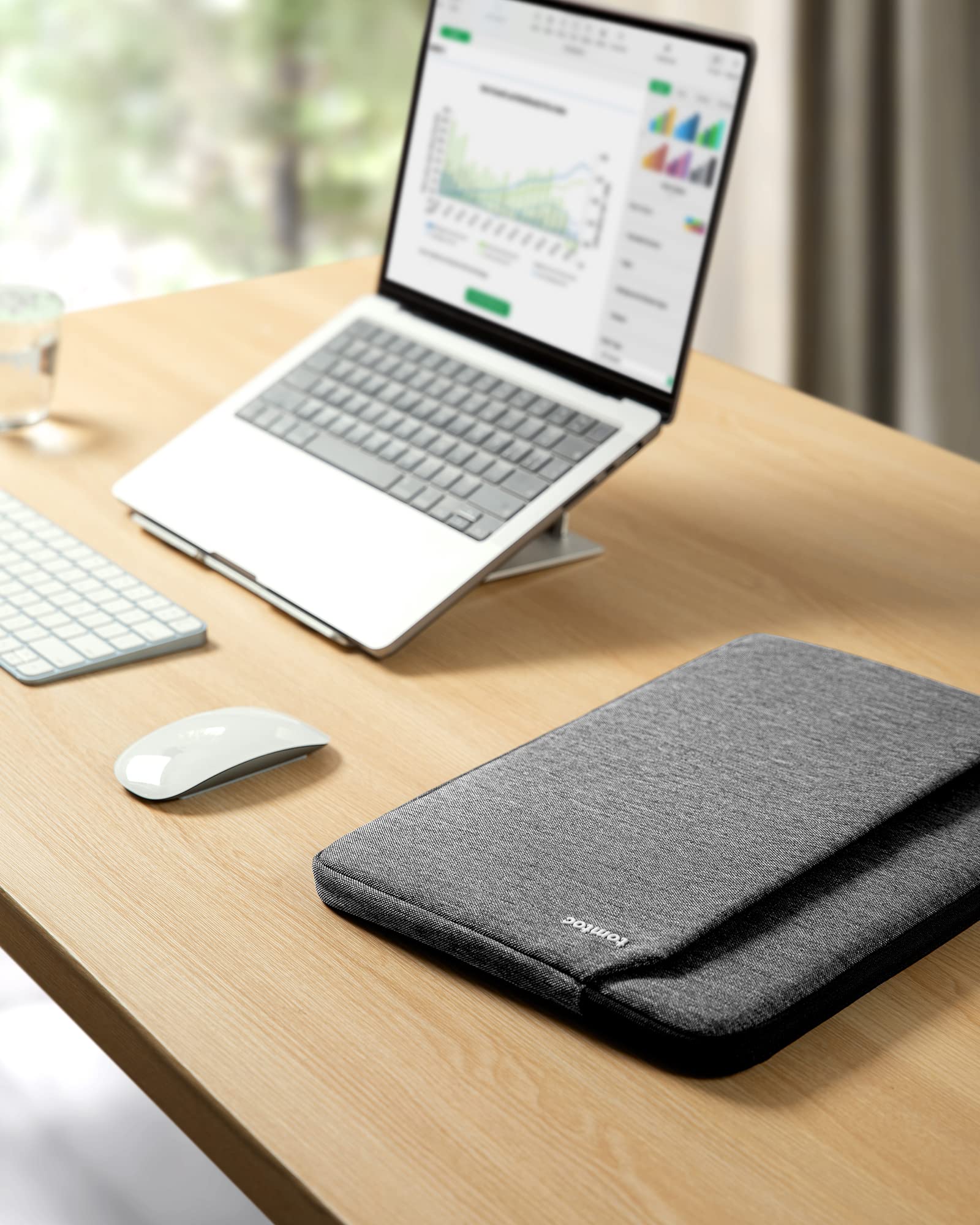 tomtoc Slim Laptop Sleeve for 14-inch MacBook Pro M5/M4/M3/M2/M1 Pro/Max 2026-2021, Water-Resistant Protective Case for 13.8 Inch Surface Laptop AI PC, Accessory Bag