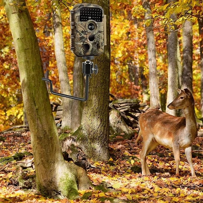 5 Pcs Trail Camera Tree Mount, Trail Camera Holder 360° Cameras Bracket for Game Cam, Hunting Accessories,Metal Security Cam Mount with 1/4 Inch Screw for Solar Panels,etc, Compact Sturdy.