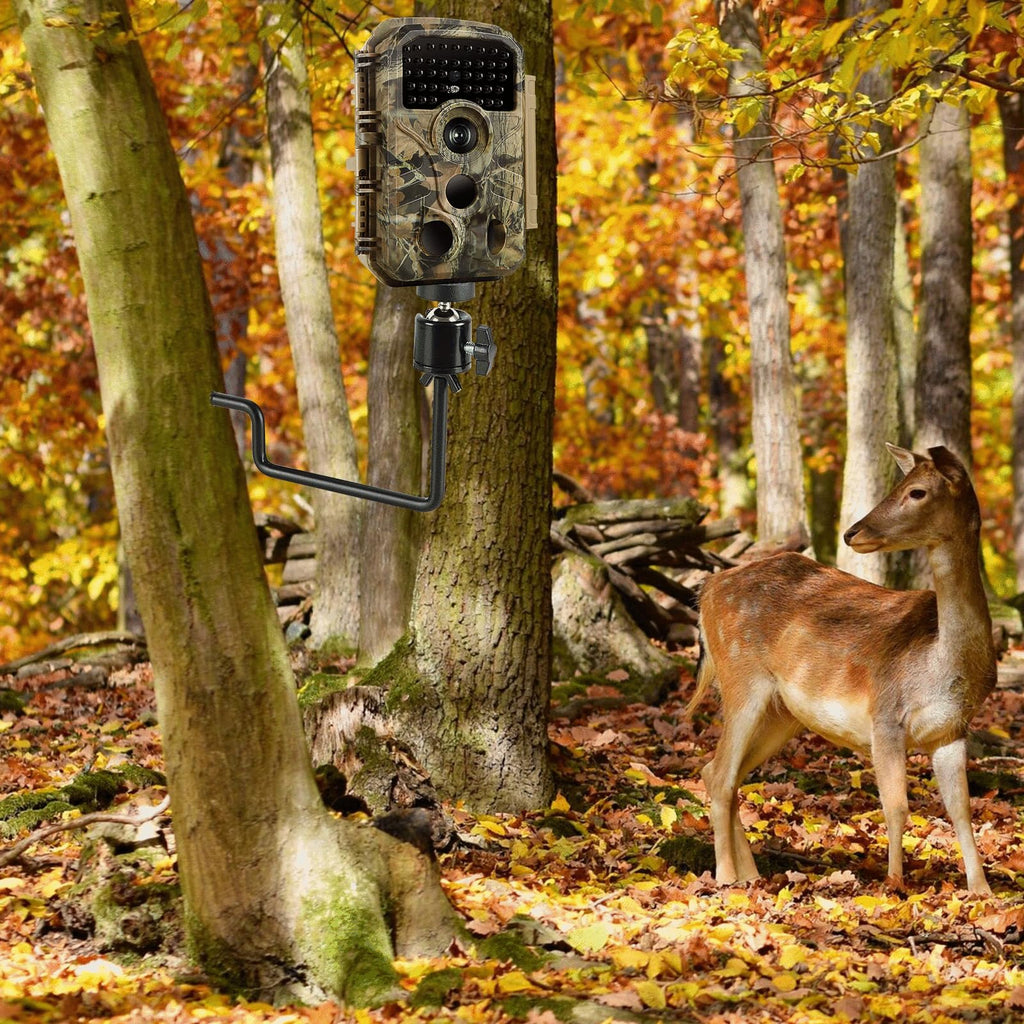 5 Pcs Trail Camera Tree Mount, Trail Camera Holder 360° Cameras Bracket for Game Cam, Hunting Accessories,Metal Security Cam Mount with 1/4 Inch Screw for Solar Panels,etc, Compact Sturdy.