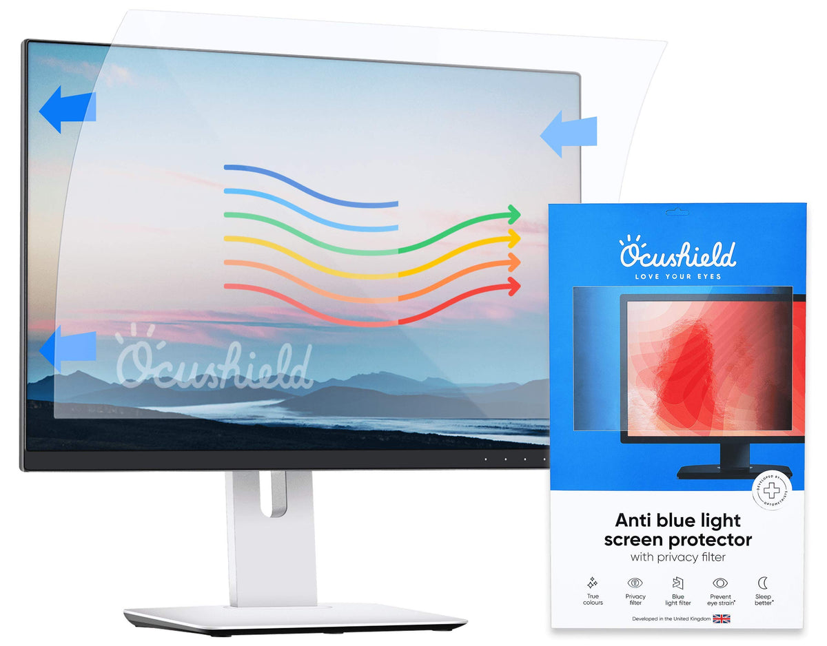 Ocushield 13.3” (16:10) Anti Blue Light Screen Protector with Privacy Filter for Laptops and Computer Monitors - Anti-Glare - Easy Install - Anti-Fatigue (287 x 179 mm)