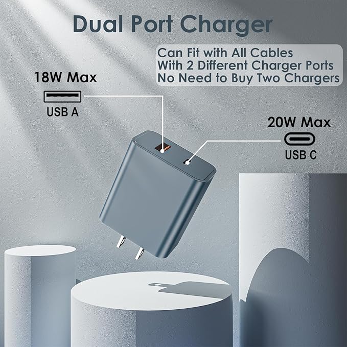 5FT Travel Essentials for Apple Watch Charger 3 in 2 Multi Fast Charging Cable USB C/A PD20W Charger Block Compatible with iWatch Ultra/SE/10/9/8/7/6/5/4/3/2/1,iPhone16/15/14/13/Galaxy S24