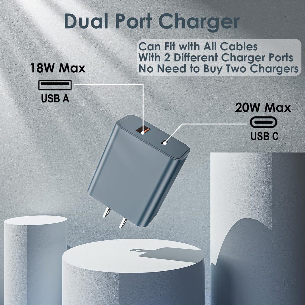 Travel Essentials for Apple Watch Charger,3 in 2 USB C Cable PD20W Block for Multi Charging Cable Cord,Vacation Camping RV Essentials Portable Designed for iWatch &iPhone 17-11 -4.1FT