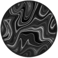ITNRSIIET Round Mouse Pad with Stitched Edge Premium-Textured Waterproof Non-Slip Rubber Base Desktop Protection Mat Diameter 8.7 inches, Abstract Black and White