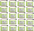 HQRP 20-Pack Cordless Phone Battery Compatible with Uniden PowerMax 5.8GHz 30878864022, Powermax 2.4 GHz, GE TL26402, GP 80AAALH3BMX, 80AAALH3BMZ Replacement