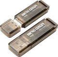 INLAND Micro Center Super Speed 2 Pack 32GB USB 3.0/USB3.1 Gen1 Flash Drive Gum Size Memory Stick Thumb Drive Data Storage Jump Drive (32G 2-Pack)