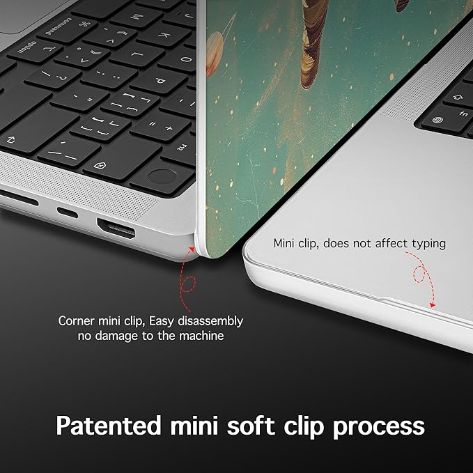 for MacBook Pro 16 inch Case 2021 2022 2023 2024 Release A3186 A3403 M4 A2991 M3 A2780 M2 A2485 M1 Pro/Max, Hard Shell Case with Screen Protector & Keyboard Cover, Astronaut Floating