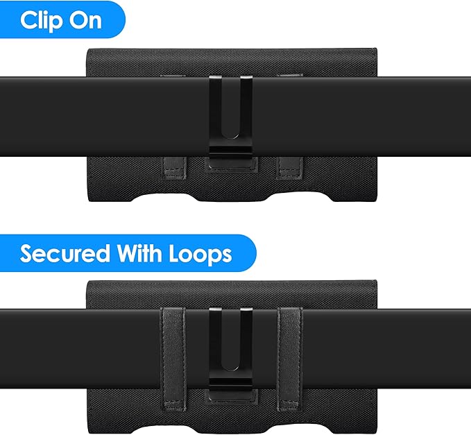 Mopaclle Nylon Phone Holster with Belt Clip for iPhone 17 Pro / 17, iPhone 16 Pro 16,15 Pro 15, iPhone 14, 14 Pro,13 Pro,Samsung Galaxy S25 S24 S23, S22,S21,Premium Cell Phone Belt Holder Pouch Cover