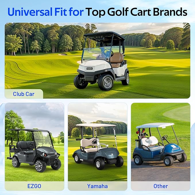 WattCycle 48V 105Ah Golf Cart Batteries, 48V Lithium Battery 250A BMS with 15A Charger, IP65 Waterproof Marine Batteries, LiFePO4 Battery 15000+ Deep Cycles, Built-in Bluetooth, Perfect for RV, Solar
