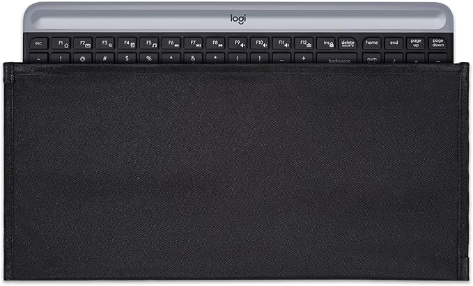 Keyboard Anti Dust Bag Sleeve Pouch for 60%-80% Keys Keyboard, Logitech/Redragon/Havit/Keychron/RK ROYAL KLUDGE/MageGee/Apple Magic Universal Wireless/Wire Computer/Gaming Keyboard Case Cover-Black