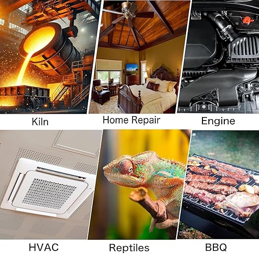 50:1 Infrared Thermometer Temperature Gun, -58°F to 1796°F Digital Laser Temp Gun for Cooking, Pizza Oven, BBQ, Fridge IR Handheld Gun for HVAC, Engine, and Industrial Use