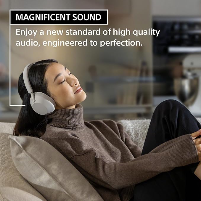 Sony WH-1000XM5 Premium Noise Canceling Headphones, Auto NC Optimizer, 30-Hour Battery, Alexa Voice Control, Silver