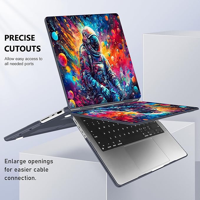 for MacBook Pro 16 inch Case 2021 2022 2023 2024 Release A3186 A3403 M4 A2991 M3 A2780 M2 A2485 M1 Pro/Max, Hard Shell Case with Screen Protector & Keyboard Cover, Astronaut