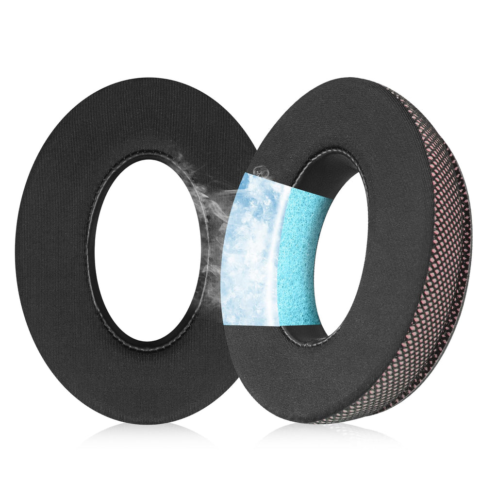 Ice Gel Headphones Replacement Ear Pads for Bose qc45 Replacement Ear Pads - qc35&qc35 ii Replacement Ear pads/qc25 Replacement Ear Pads - Black/Orange